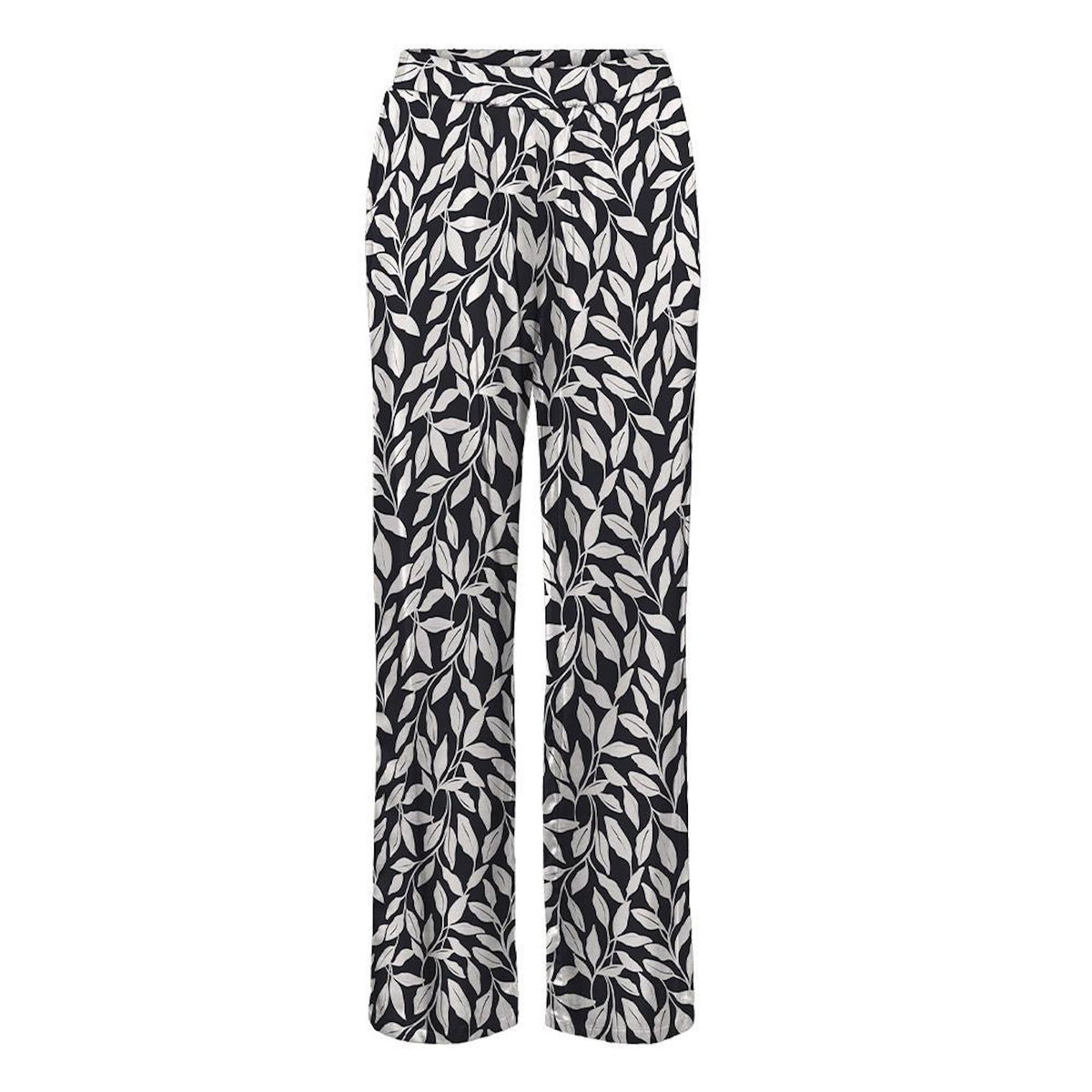 Vero Moda Pantalon fluide Beige/Noir Femme Vero Moda Trousers