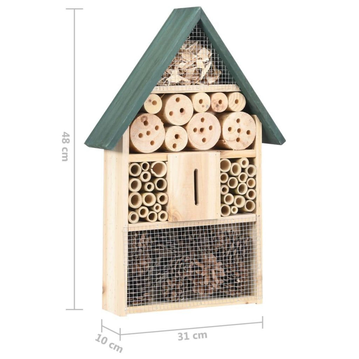 VIDAXL Hotel a insectes 31x10x48 cm Bois de sapin