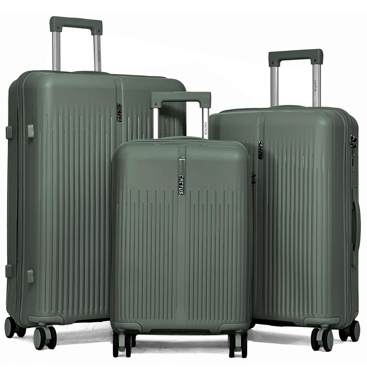 Cactus Lot de 3 valises rigides dont une valise cabine TSA