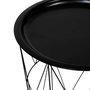 Voir la diapositive 2 : ATMOSPHERA Table d'Appoint en Métal  Kumi  40cm Noir