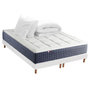 Voir la diapositive 1 : IDLITERIE Ensemble matelas ressort 7 zones KING STYLE, mémoire de forme, sommier, couette, oreillers