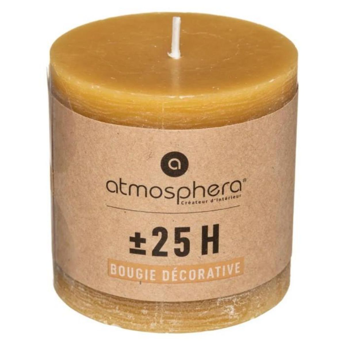 COMPTOIR DE LA BOUGIE Bougie Ronde  Rustic  7cm Jaune