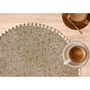 Voir la diapositive 2 : HABITABLE Lot de 6 sets de tables ronds en jute ALAGO - Diam. 38 cm - Or