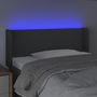 Voir la diapositive 4 : VIDAXL Tete de lit a LED Gris fonce 83x16x78/88 cm Tissu