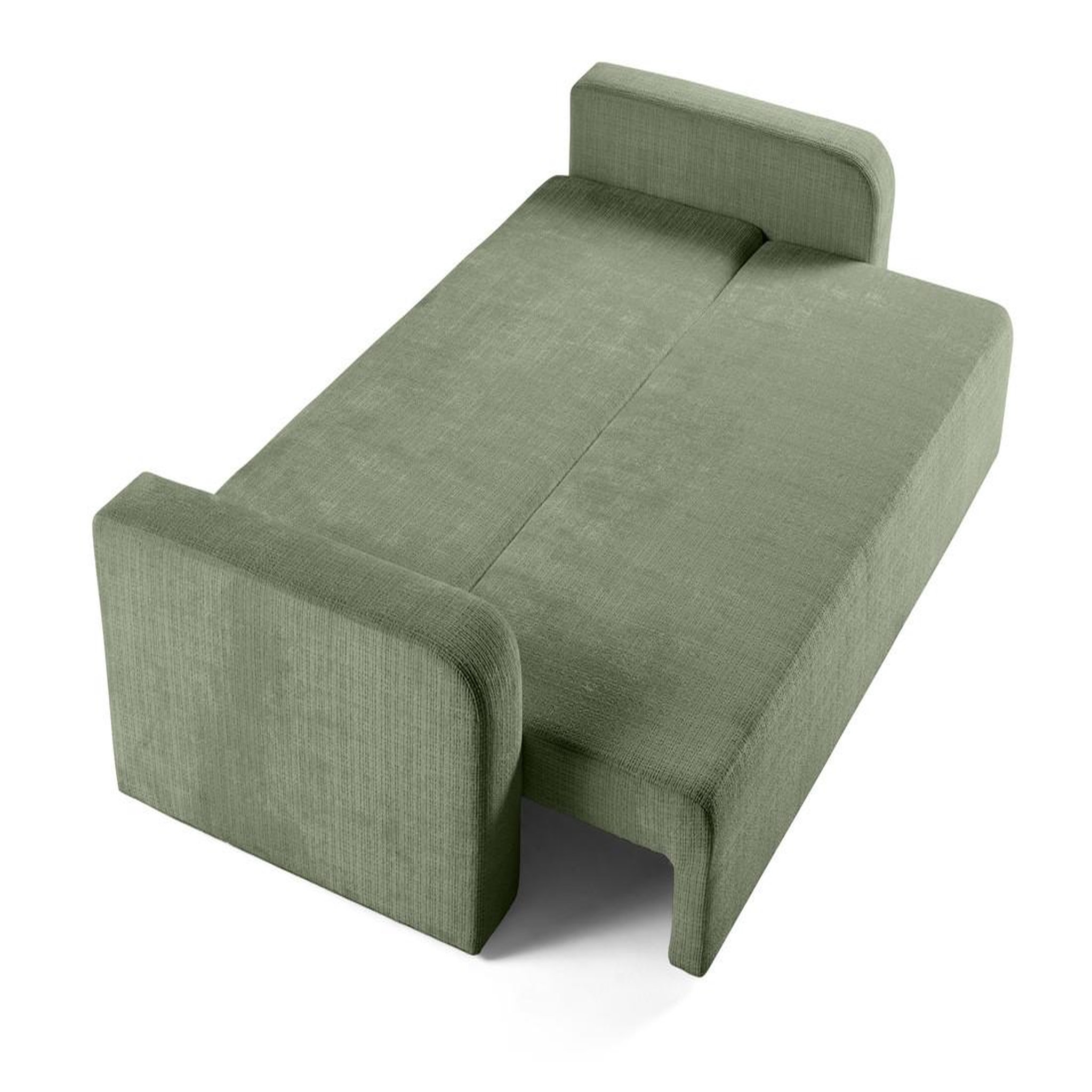 Voir la diapositive 2 : BEST MOBILIER Miro - canapé droit 3 places - convertible avec coffre - en velours texturé