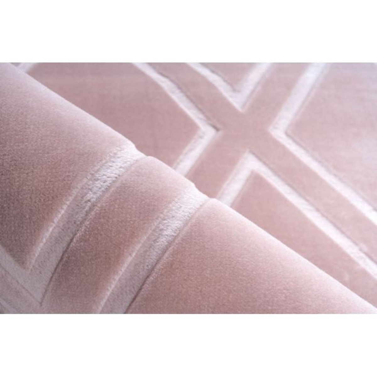 Paris Prix Tapis Imprimé Losange Fait Main  Monroe III  Rose