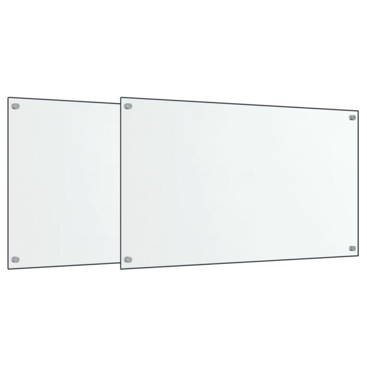 VIDAXL Dosserets de cuisine 2 pcs transparent 70x60 cm verre trempé