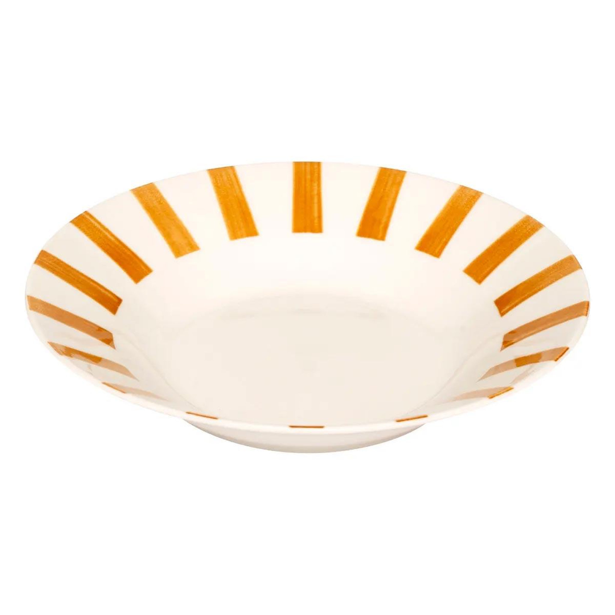 Voir la diapositive 2 : SECRET DE GOURMET Lot de 6 assiettes creuses  cheri  20cm ocre