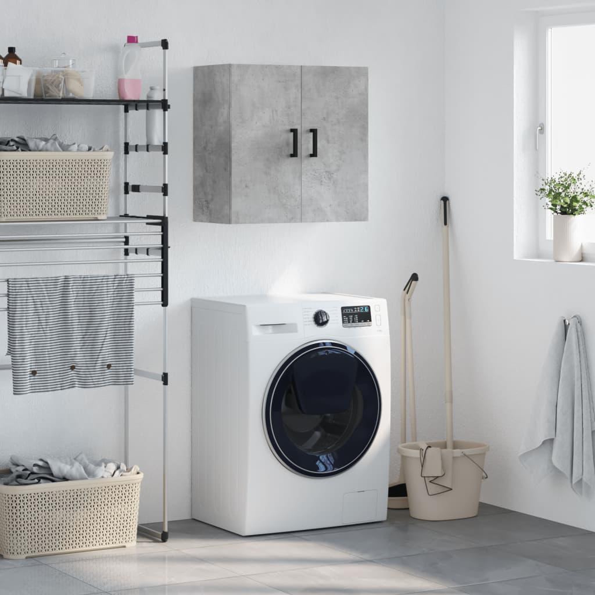 VIDAXL Armoire murale gris beton 60x31x60 cm bois d'ingenierie