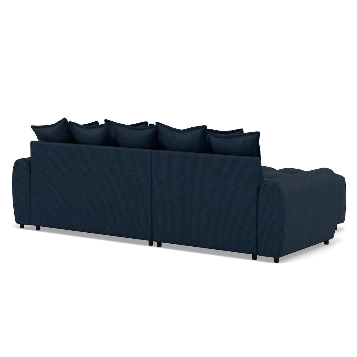 LISA DESIGN Adelaide - canapé d'angle réversible 4 places avec pouf d'appoint en tissu texturé