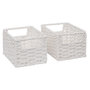 Voir la diapositive 2 : FIVE Lot de 4 Paniers de Rangement  Costa  32cm Blanc