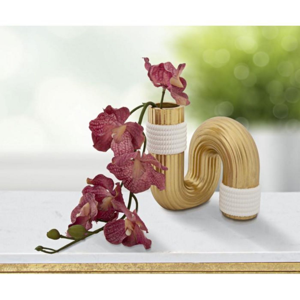 Paris Prix Vase Design en Résine  Bann  12cm Or