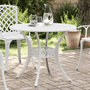 Voir la diapositive 1 : VIDAXL Table de jardin blanc Ø90x75 cm aluminium coule