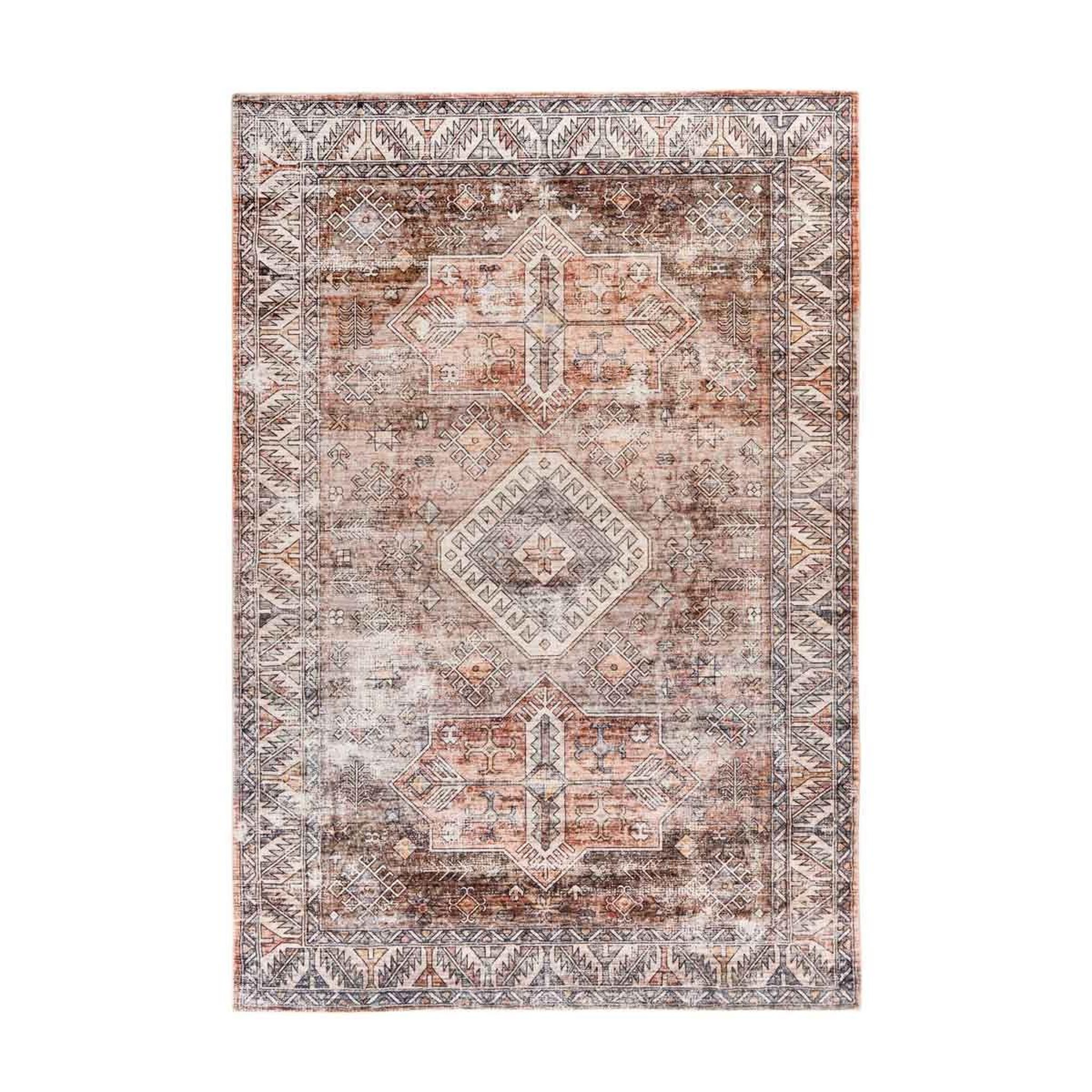 Voir la diapositive 1 : Paris Prix Tapis Tissé à Poils Courts Vintage  Ilian VI  Terracotta
