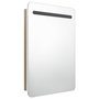Voir la diapositive 3 : VIDAXL Armoire de salle de bain a miroir LED blanc et chene 60x11x80cm