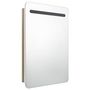 Voir la diapositive 3 : VIDAXL Armoire de salle de bain a miroir LED blanc et chene 60x11x80cm