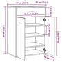 Voir la diapositive 6 : VIDAXL Armoire a chaussures vieux bois 60x35x84 cm bois d'ingenierie