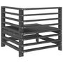 Voir la diapositive 3 : VIDAXL Canape d'angle de jardin gris bois de pin massif