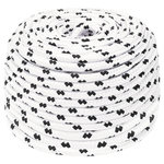 VIDAXL Corde de bateau tresse Blanc 8 mmx100 m Polyester