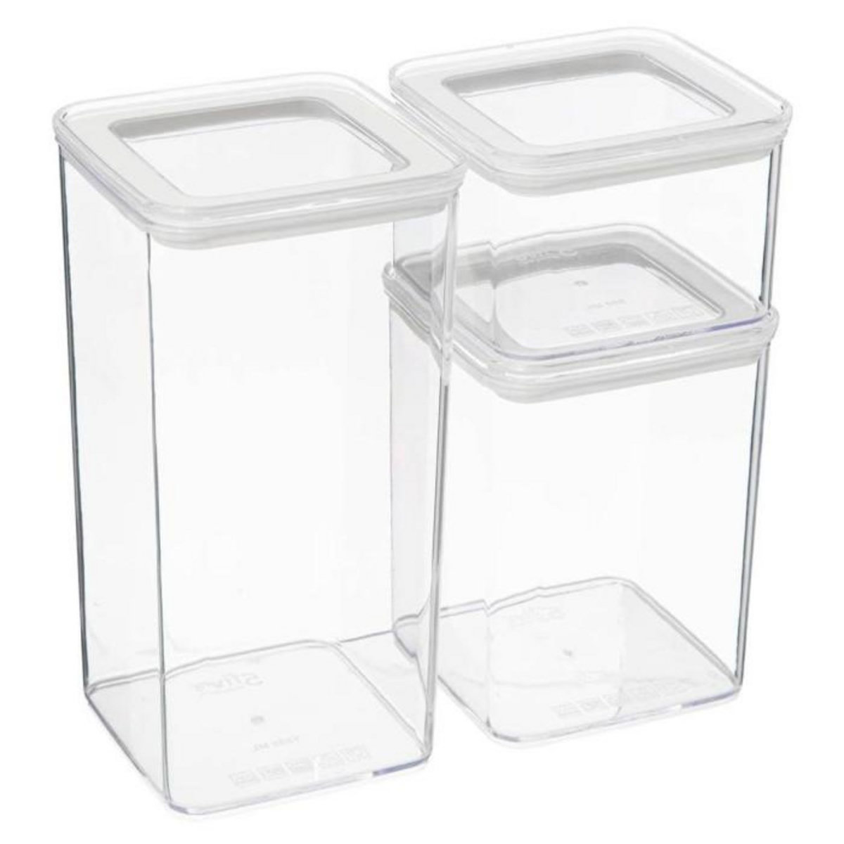 FIVE Lot de 3 Boîtes de Conservation  Eske  3L Transparent