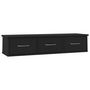Voir la diapositive 2 : VIDAXL Etagere murale avec tiroirs Noir 88x26x18,5cm bois d'ingenierie