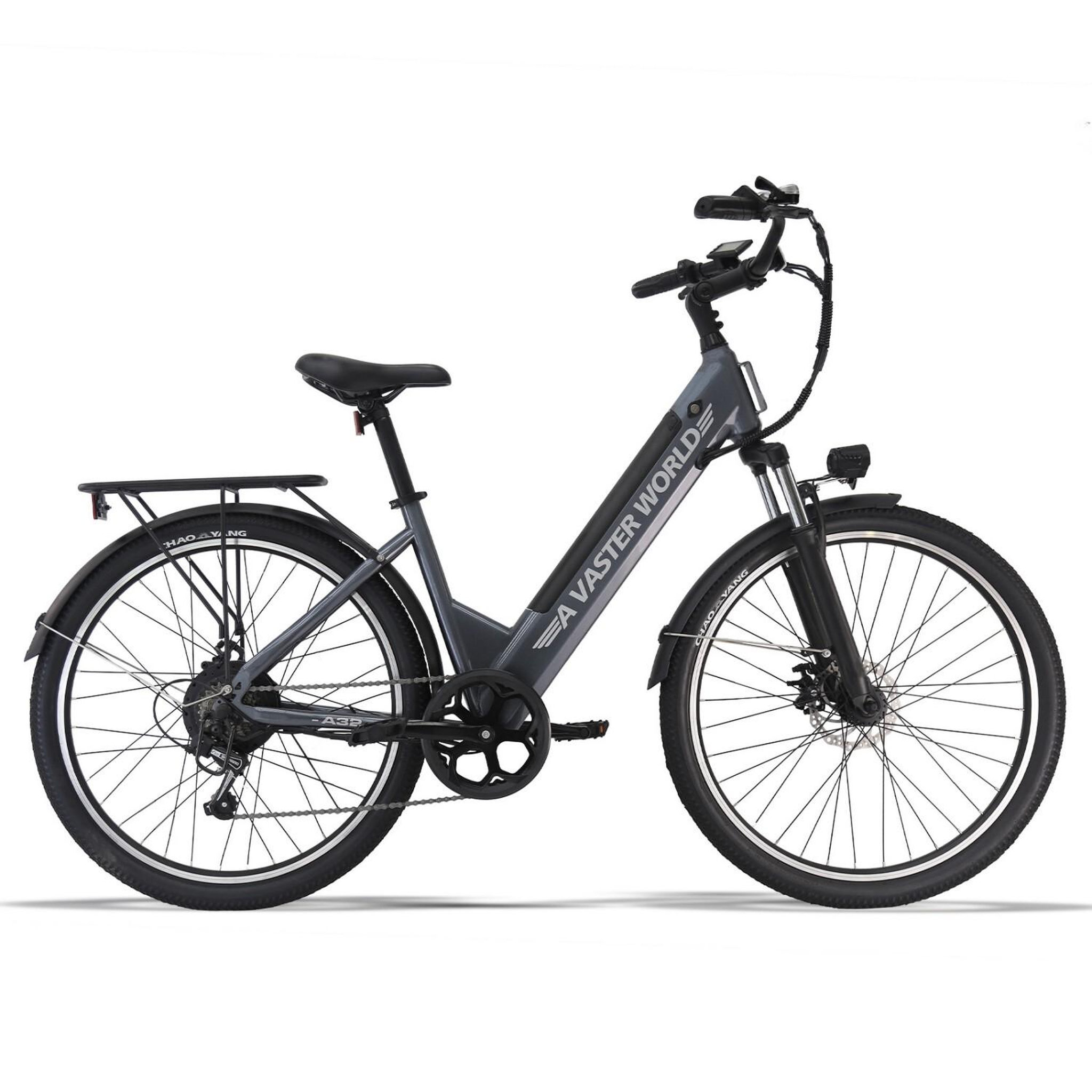 AVDL Vélo électrique de ville a32 26. Coloris disponibles : Blanc, Vert, Rose, Gris