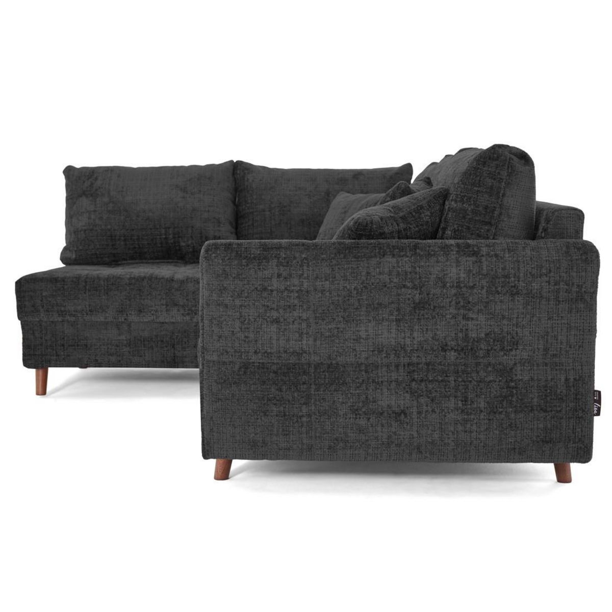 LISA DESIGN Rune - canapé d'angle gauche 4 places en velours texturé