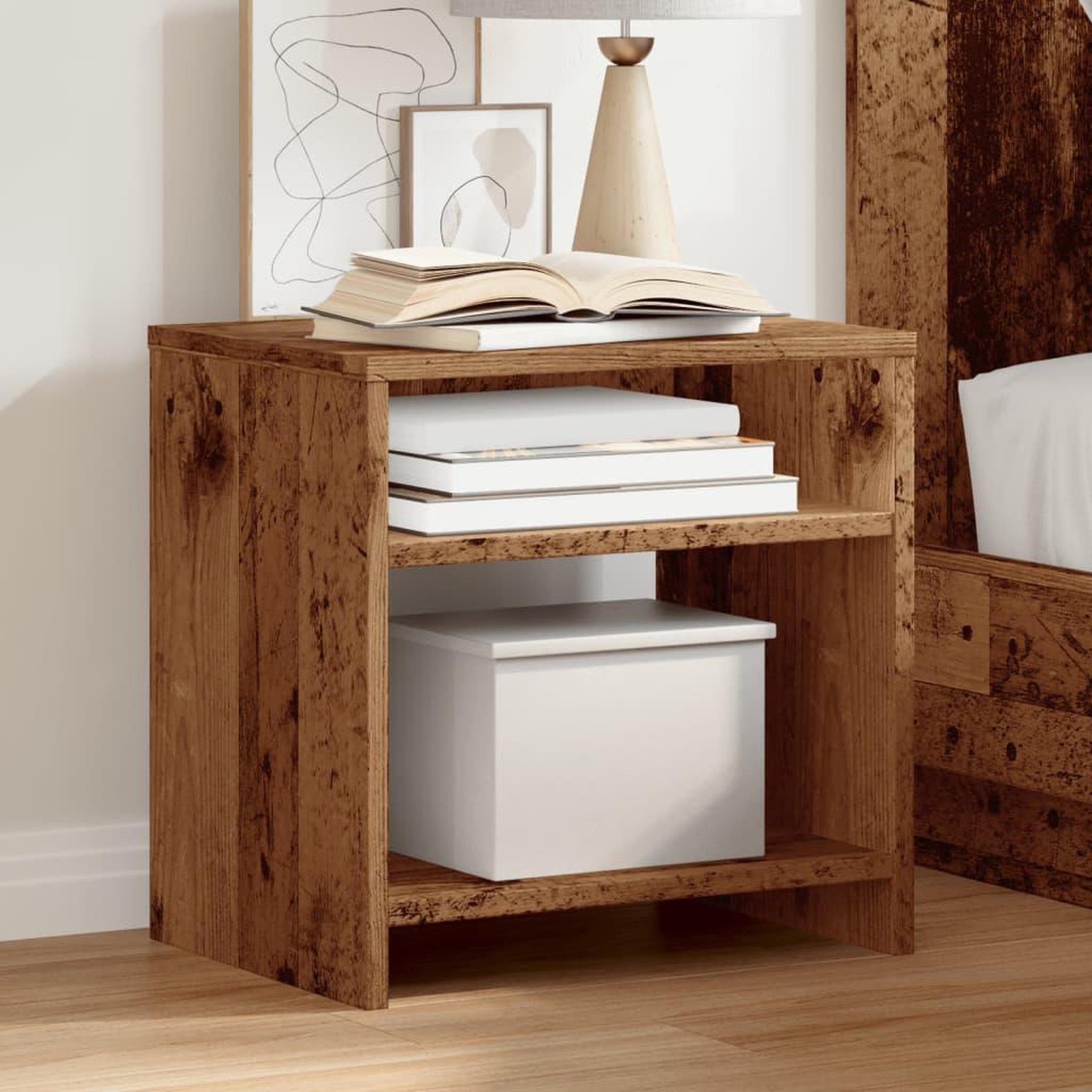 VIDAXL Table de chevet vieux bois 40x30x40 cm bois d'ingenierie