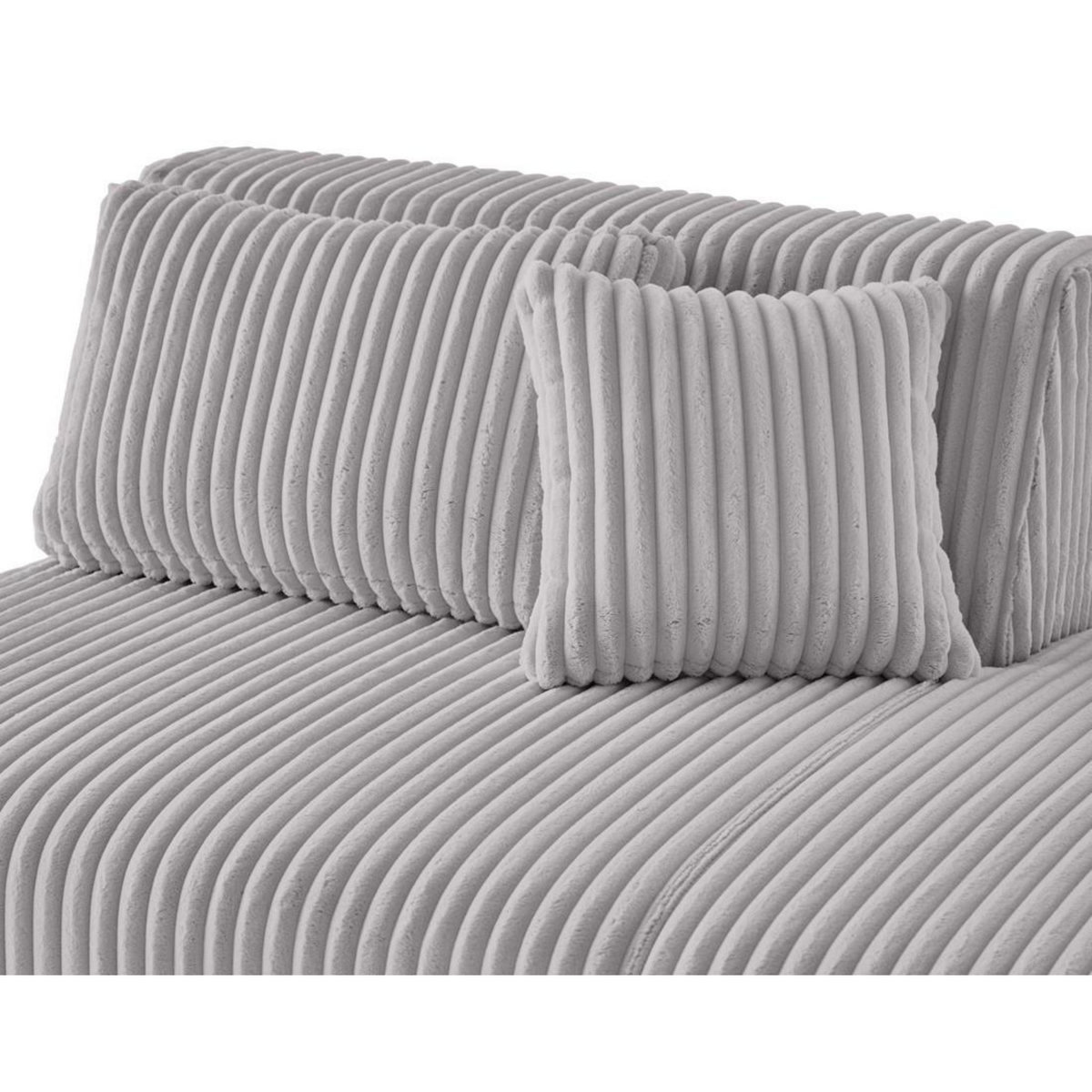 LISA DESIGN Victoire - module d'assise droit en velours côtelé grosses côtes