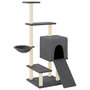 Voir la diapositive 2 : VIDAXL Arbre a chat avec griffoirs en sisal gris fonce 130,5 cm