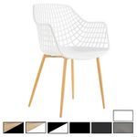 IDIMEX Lot de 4 chaises LUCIA, en plastique. Coloris disponibles : Gris, Blanc, Marron, Noir