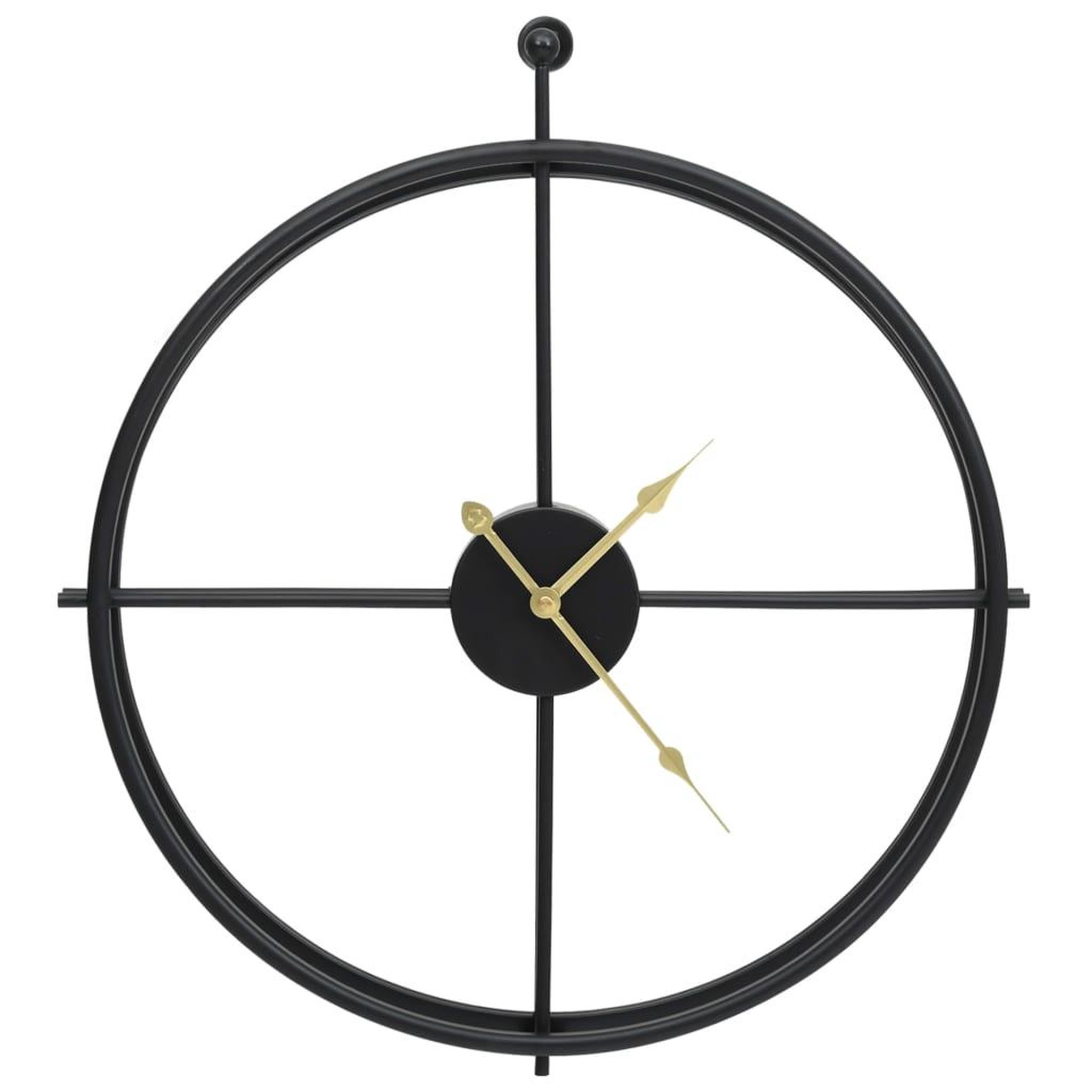 Voir la diapositive 2 : VIDAXL Horloge murale Noir 52 cm Fer