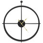 Voir la diapositive 2 : VIDAXL Horloge murale Noir 52 cm Fer
