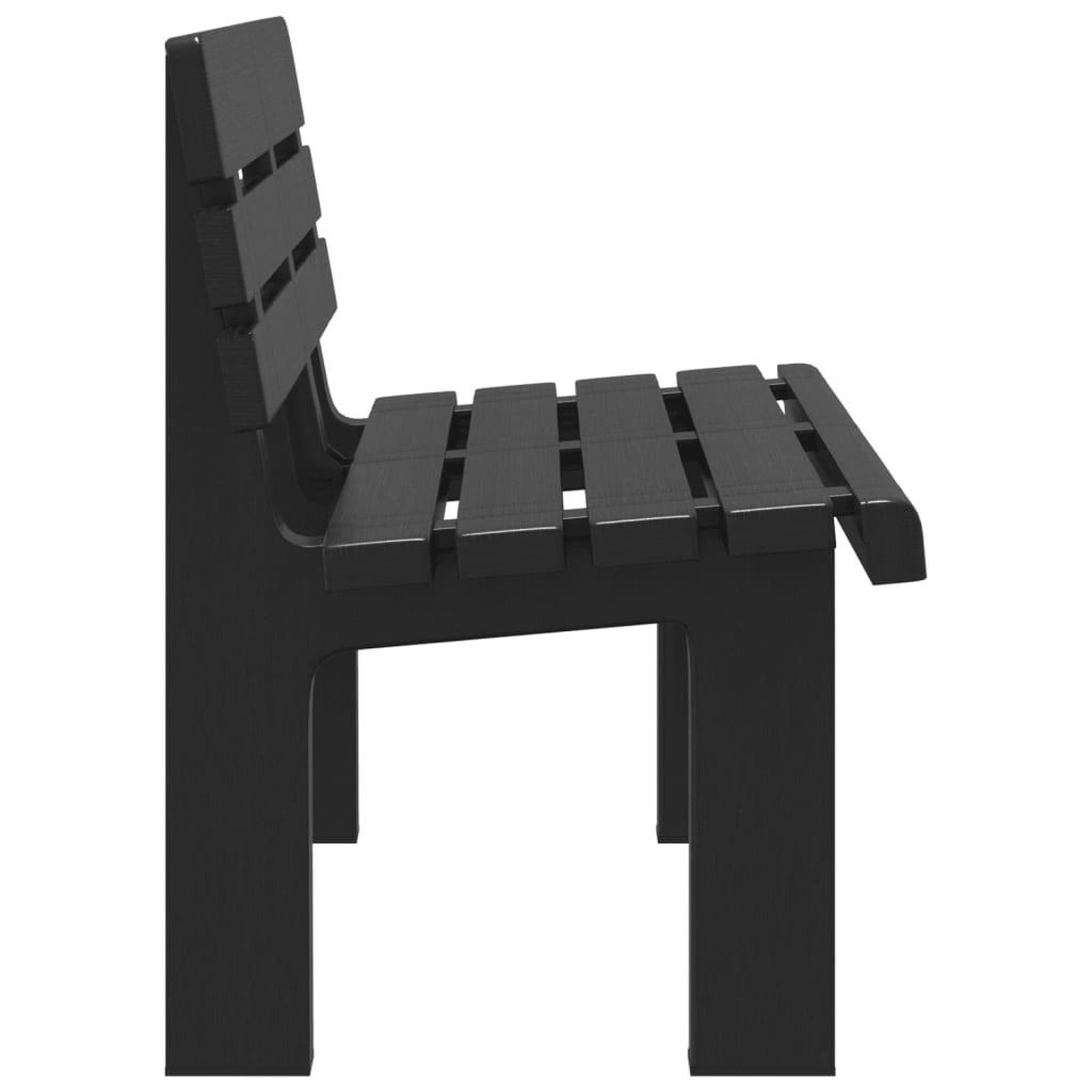 Voir la diapositive 5 : VIDAXL Banc de jardin anthracite 110x52x71 cm polypropylene