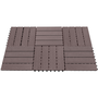 Voir la diapositive 6 : ID MARKET Lot de 5 dalles de terrasse WODHY clipsables bois composite taupe 30 x 30 cm