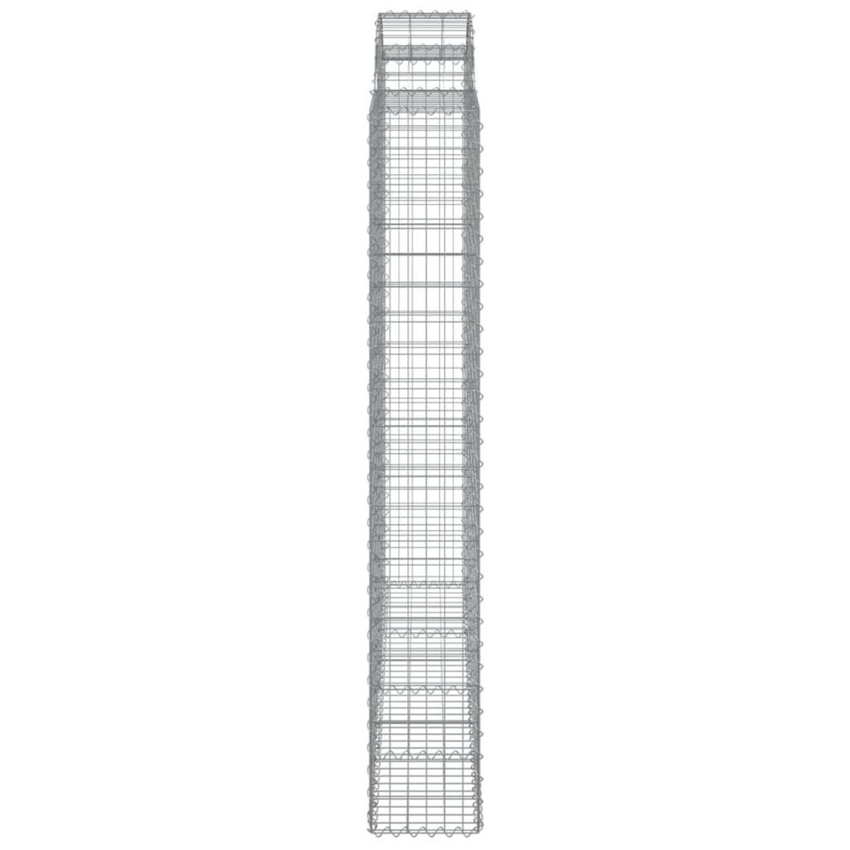 VIDAXL Paniers a gabions arques 2 pcs 200x30x200/220 cm fer galvanise