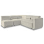 Voir la diapositive 1 : BEST MOBILIER Felix - canapé modulable d'angle gauche 5 places en tissu texturé
