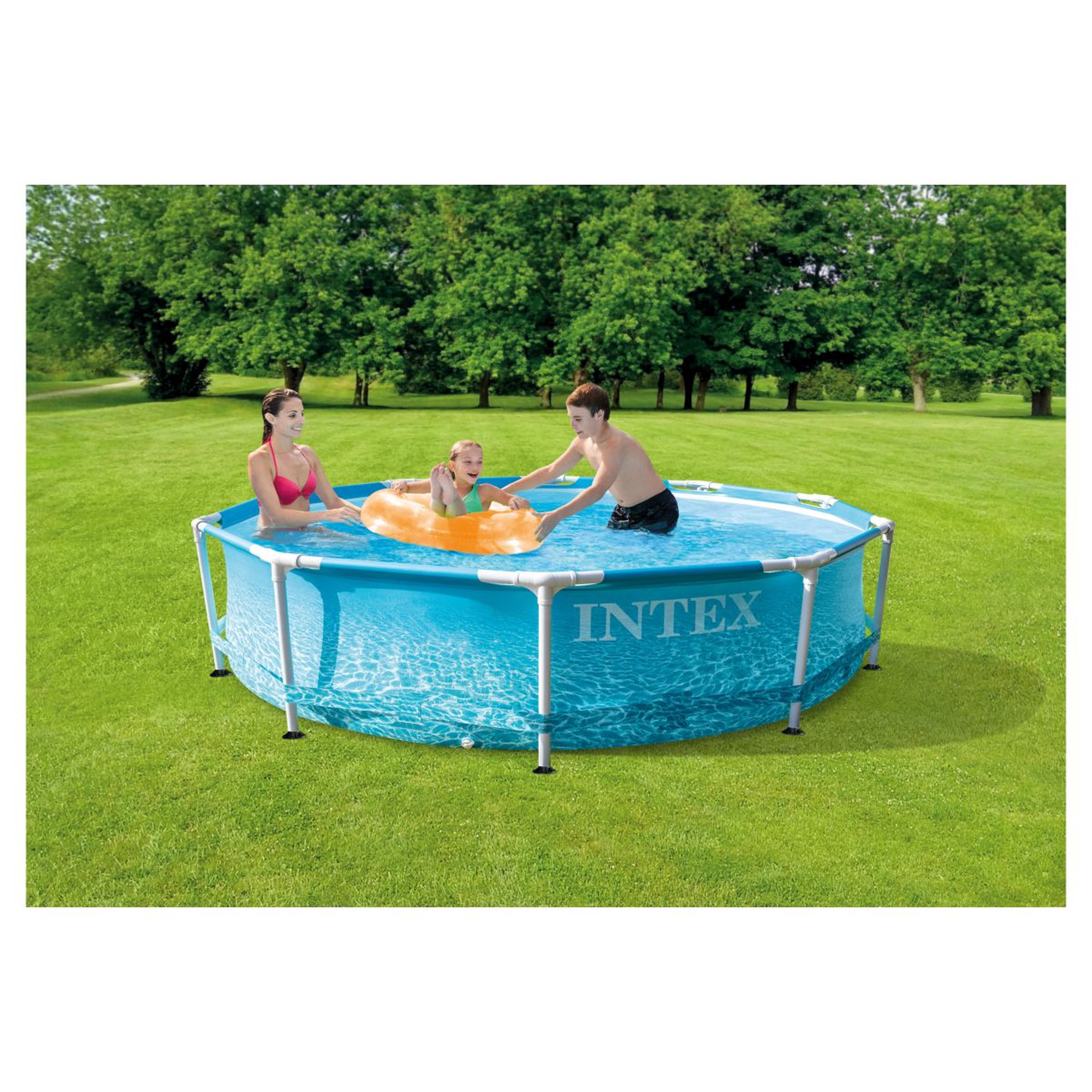 Voir la diapositive 1 : INTEX Piscine tubulaire ronde - 305cm - OCEAN