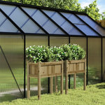 VIDAXL Jardinieres 2 pcs avec pieds bois de pin impregne