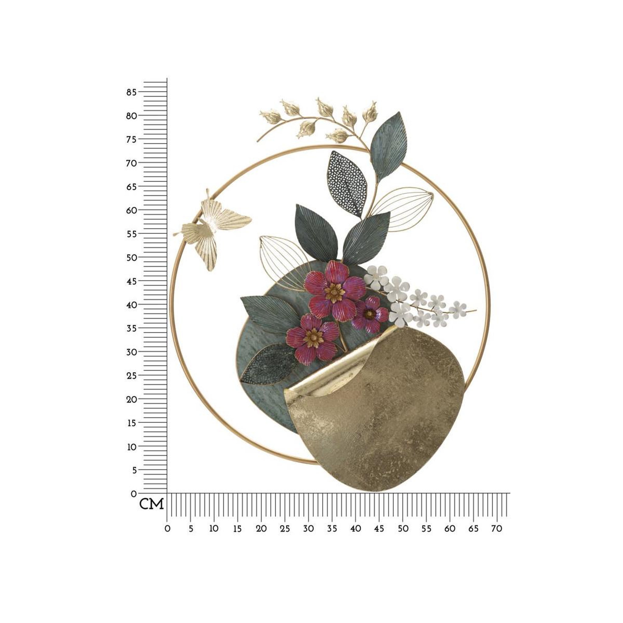Voir la diapositive 6 : Paris Prix Décoration murale ronde en métal  gard  74cm multicolore