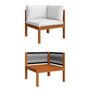 Voir la diapositive 4 : VIDAXL Salon de jardin 7 pcs avec coussins Creme Bois d'acacia solide