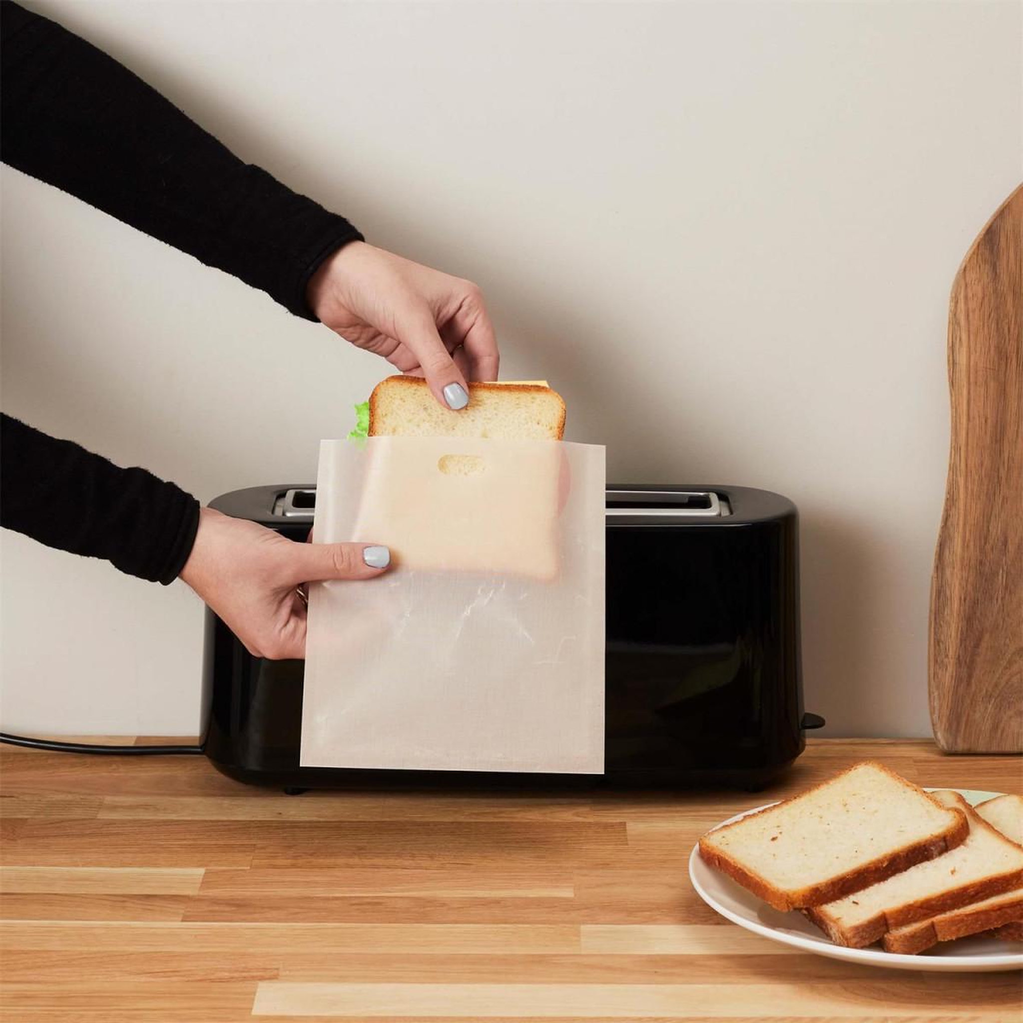 Voir la diapositive 6 : COOK CONCEPT Lot de 2 pochettes à toaster  réutilisables  19cm transparent