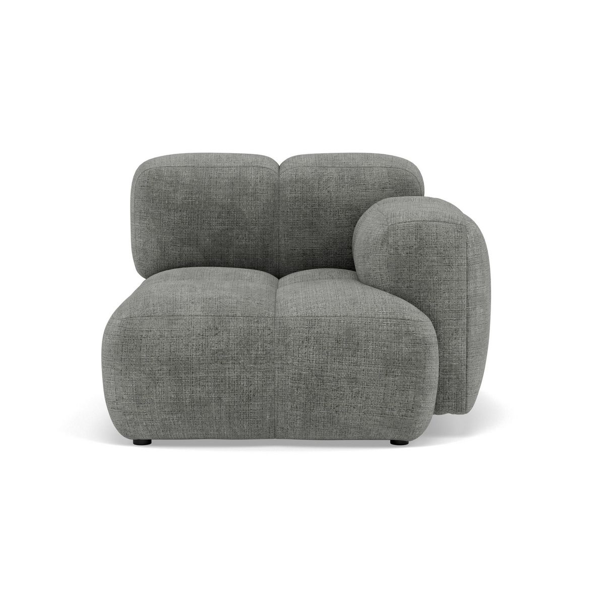 LISA DESIGN Grace - module d'assise droit en velours texturé