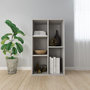 Voir la diapositive 1 : VIDAXL Bibliotheque/Buffet Gris beton 50x25x80 cm Bois d'ingenierie