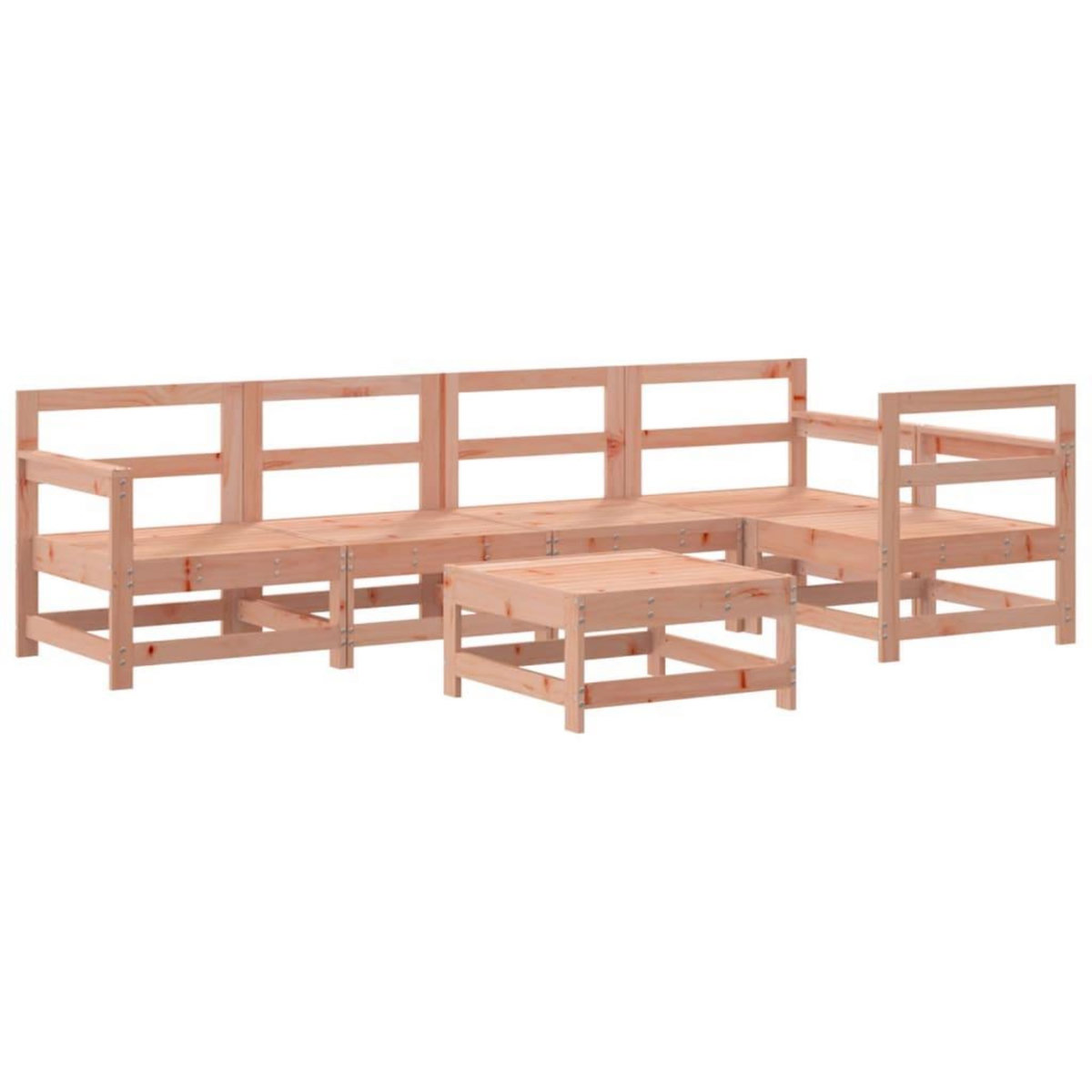 VIDAXL Salon de jardin 6 pcs bois massif douglas