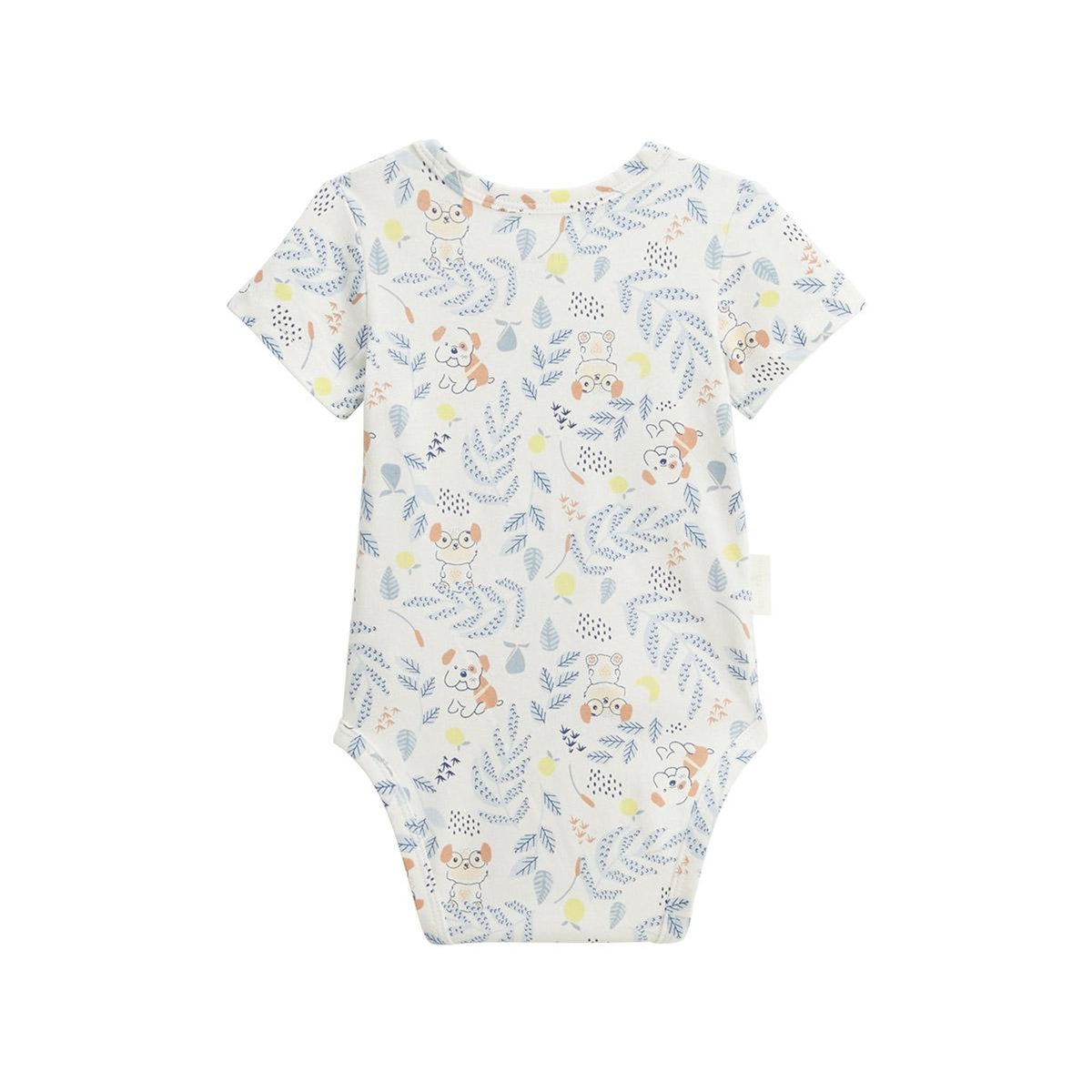 Petit Béguin Lot de 2 bodies bébé manches courtes ouverture croisée Zeste d'amour