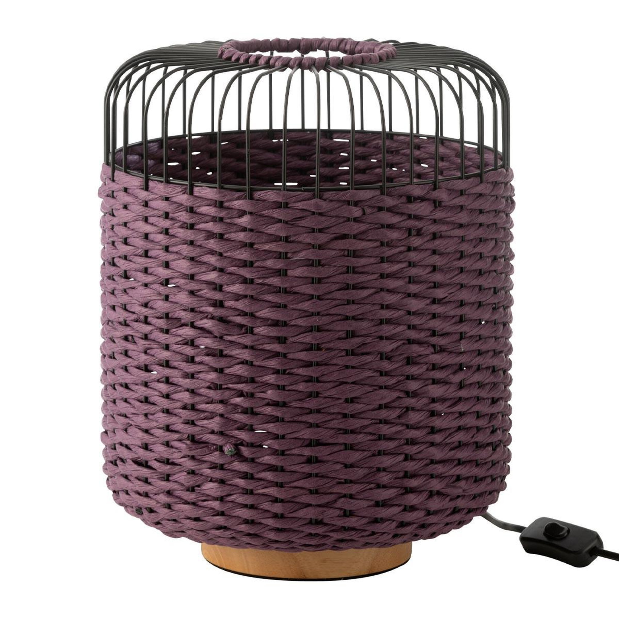 J-LINE Lampe à poser en métal  eldon  34cm mauve
