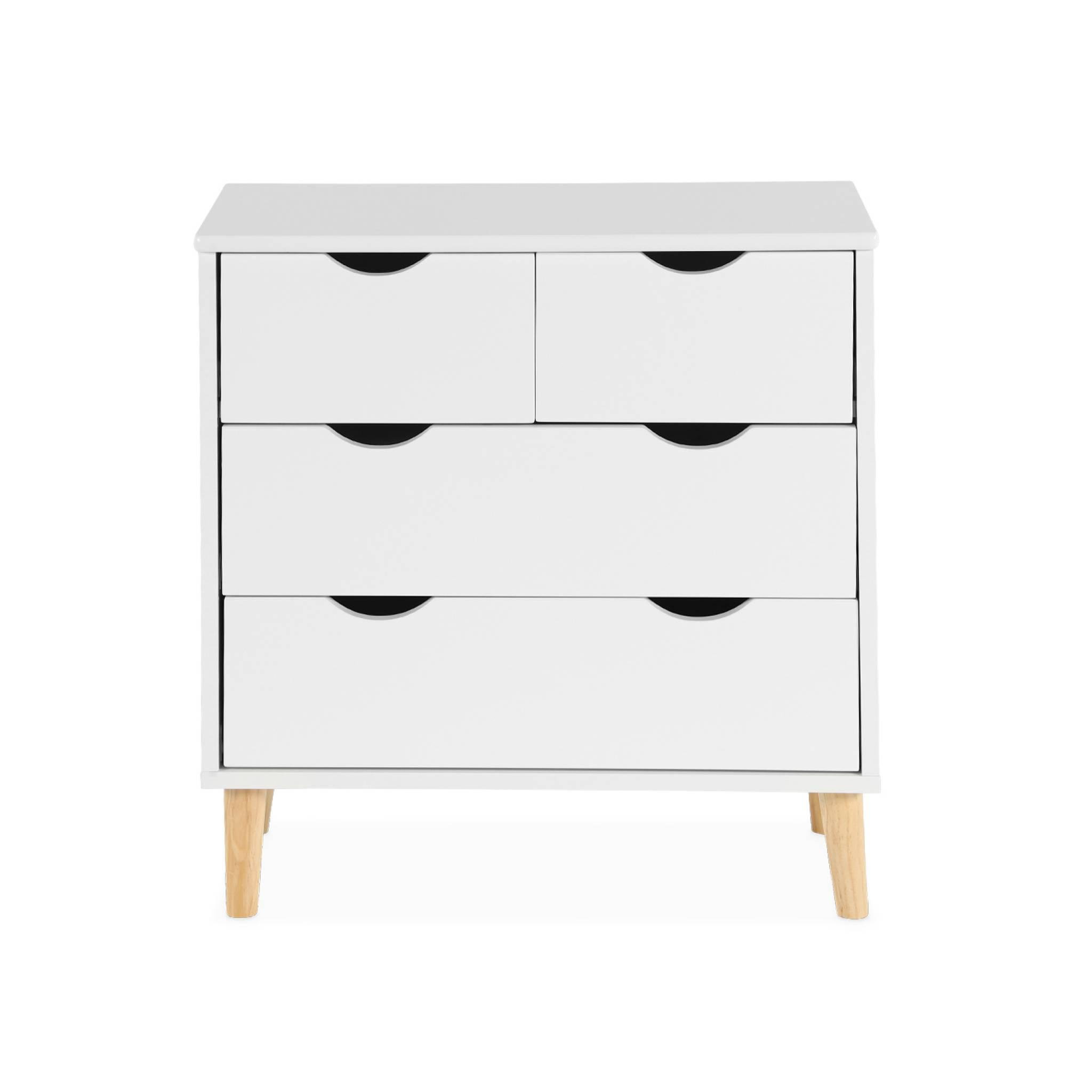Voir la diapositive 6 : SWEEEK Commode pour enfant. 4 tiroirs. pieds en pin