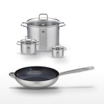 ELO Lot Poêle 32cm Profi Therm Platinum Elo & 3 Faitouts Elo Citrin