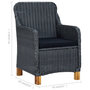 Voir la diapositive 6 : VIDAXL Salon de jardin 3 pcs avec coussins resine tressee gris fonce